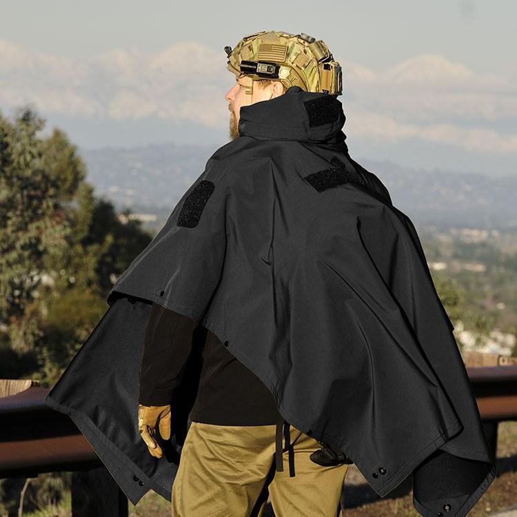 Hazard 4 Poncho Villa 2020 Version Technical Soft-Shell Poncho Black Tactical Distributors Ltd New Zealand