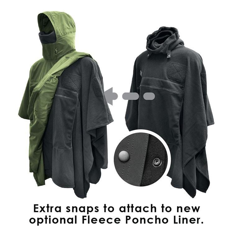 Hazard 4 Poncho Villa 2020 Version Technical Soft-Shell Poncho Black Tactical Distributors Ltd New Zealand