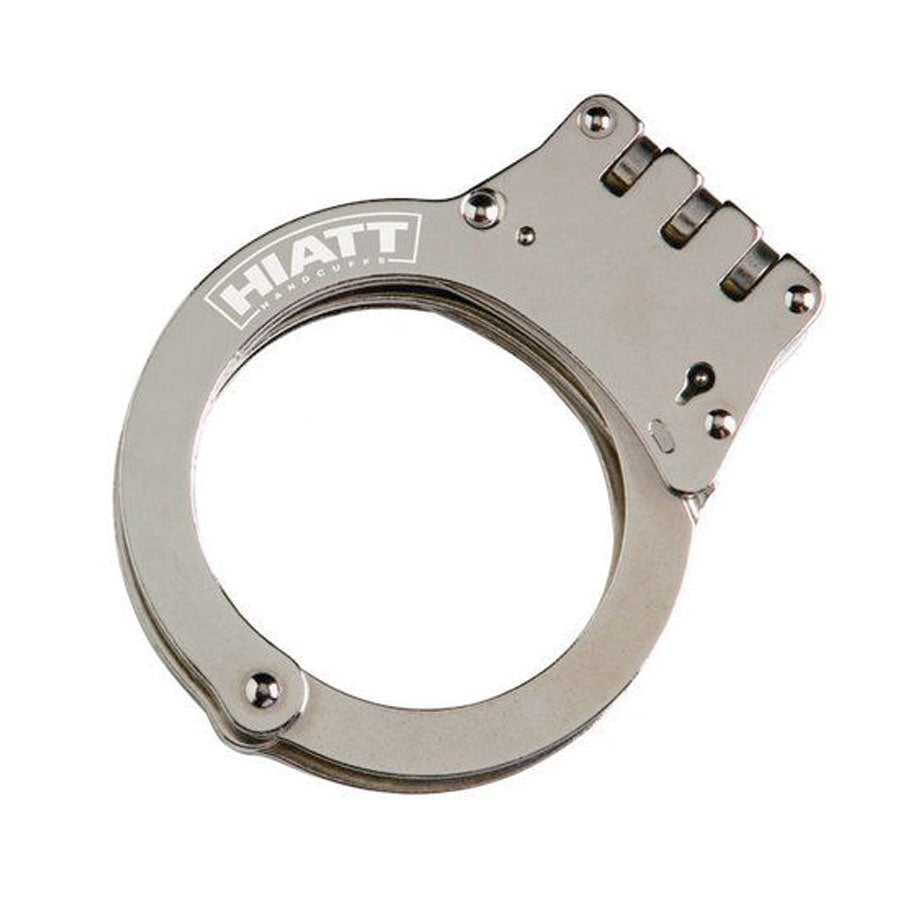 Hiatt Standard Steel Hinge Handcuffs Nickel Tactical Distributors Ltd New Zealand