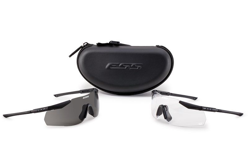 ICE-2X NARO with Black Frame and Clear Smoke Gray Lenses Retail Kit Sunglasses Eye Safety Systems Tactical Gear Supplier Tactical Distributors Australia