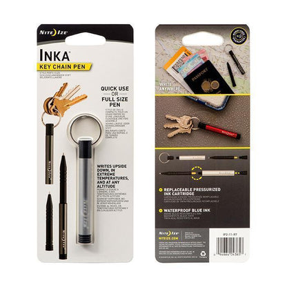 Inka Key Chain Pen Silver Tactical Distributors Ltd New Zealand