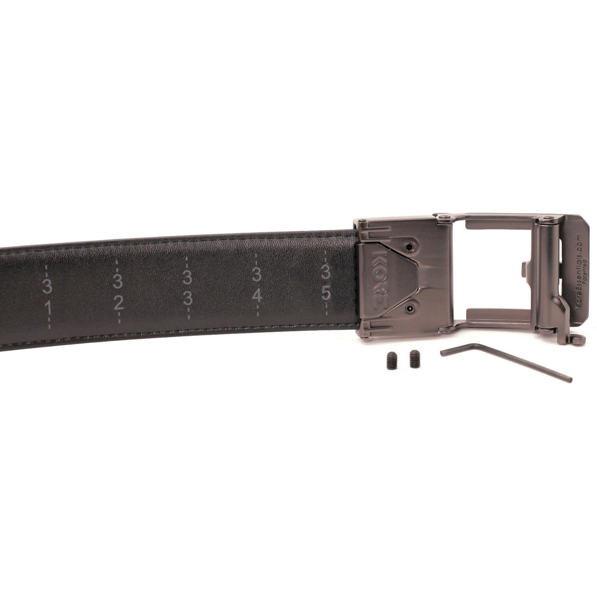 KORE Essentials Leather 1.5" Gun Belt Brown with X3 Gunmetal Buckle Belts KORE Essentials Tactical Gear Supplier Tactical Distributors Australia