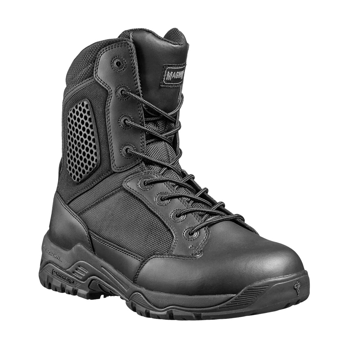 Magnum Strike Force 8.0 Side-Zip Composite Toe Women's Boots Black Boots Magnum Footwear Tactical Gear Supplier Tactical Distributors Australia