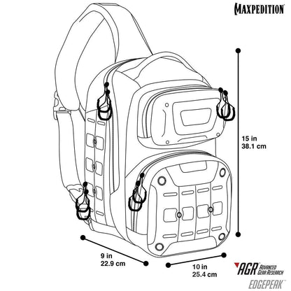 Maxpedition Edgepeak Ambidextrous Sling Pack 15L Tactical Distributors Ltd New Zealand