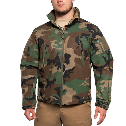 MilSpec Concealed Carry Soft Shell Jacket Woodland Camo Small Tactical Distributors Ltd New Zealand