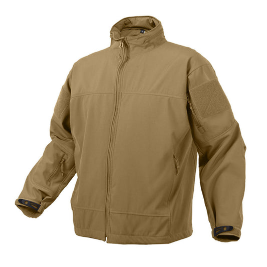 MilSpec Covert Ops Lightweight Soft Shell Jacket Coyote Brown Small Tactical Distributors Ltd New Zealand