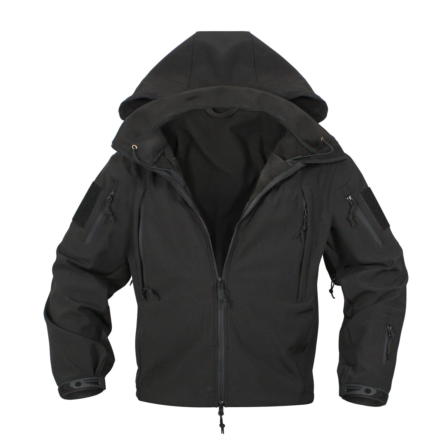 MilSpec Special Ops Tactical Softshell Jacket with Hood Black Tactical Distributors Ltd New Zealand