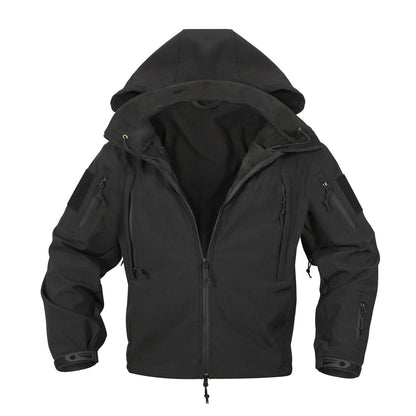 MilSpec Special Ops Tactical Softshell Jacket with Hood Black Tactical Distributors Ltd New Zealand