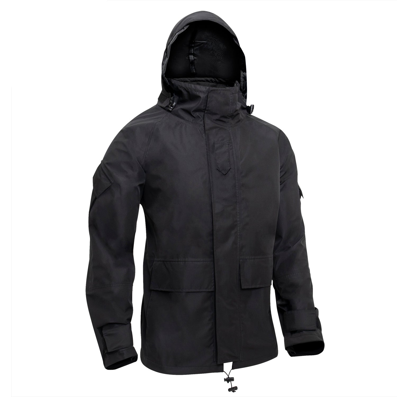 MilSpec Tactical Hard Shell Waterproof Jacket Black – Tactical