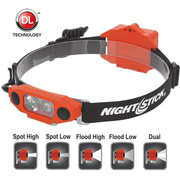 Nightstick DICATA Intrinsically Safe Low Profile Dual Light Headlamp Red Tactical Distributors Ltd New Zealand