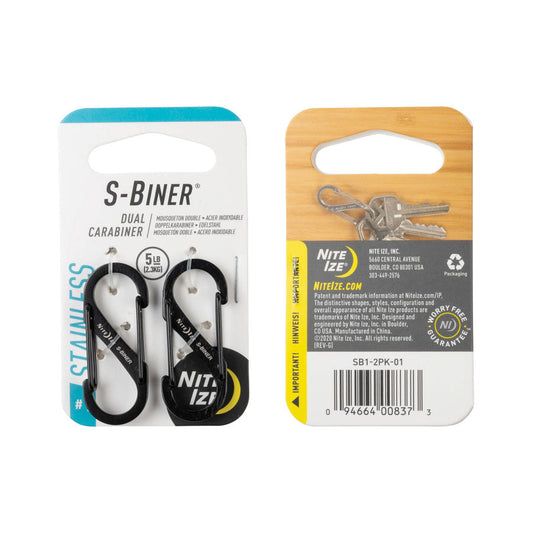Nite Ize S-Biner Dual Carabiner Stainless Steel #1 - 2 Pack Tactical Distributors Ltd New Zealand