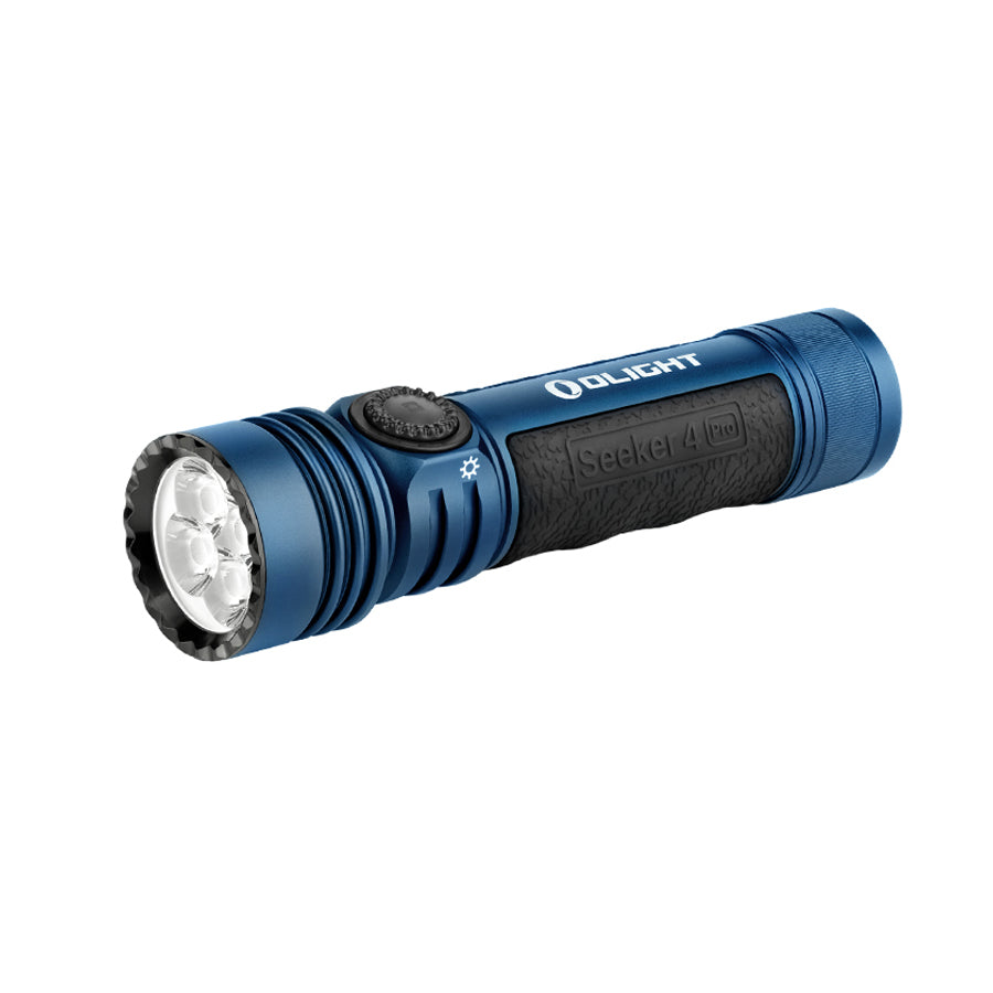 Olight Seeker 4 Pro Powerful Rechargeable Led Torch Handheld Torches Olight Blue Cool White: 5700-6700K Tactical Gear Supplier Tactical Distributors Australia