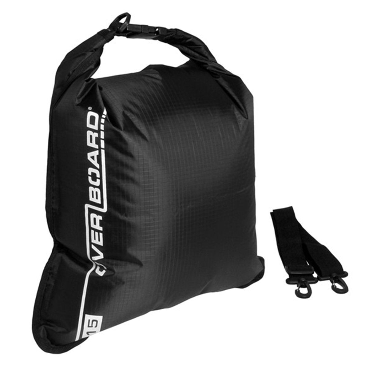 Overboard 15 Litre Dry Flat Bag Black Tactical Distributors Ltd New Zealand