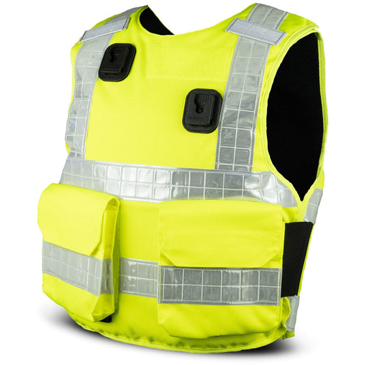 PPSS Overt Stab Resistant Vest (Cover+Panel) Hi Viz Yellow Vests & Plate Carriers PPSS Body Armour Small Regular Tactical Gear Supplier Tactical Distributors Australia