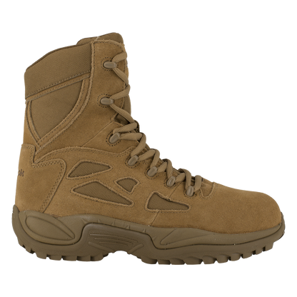 Reebok Tactical Men's 8 Inch Rapid Response RB Composite Toe Side Zip Boots Coyote Brown RB8850 Tactical Distributors Ltd New Zealand