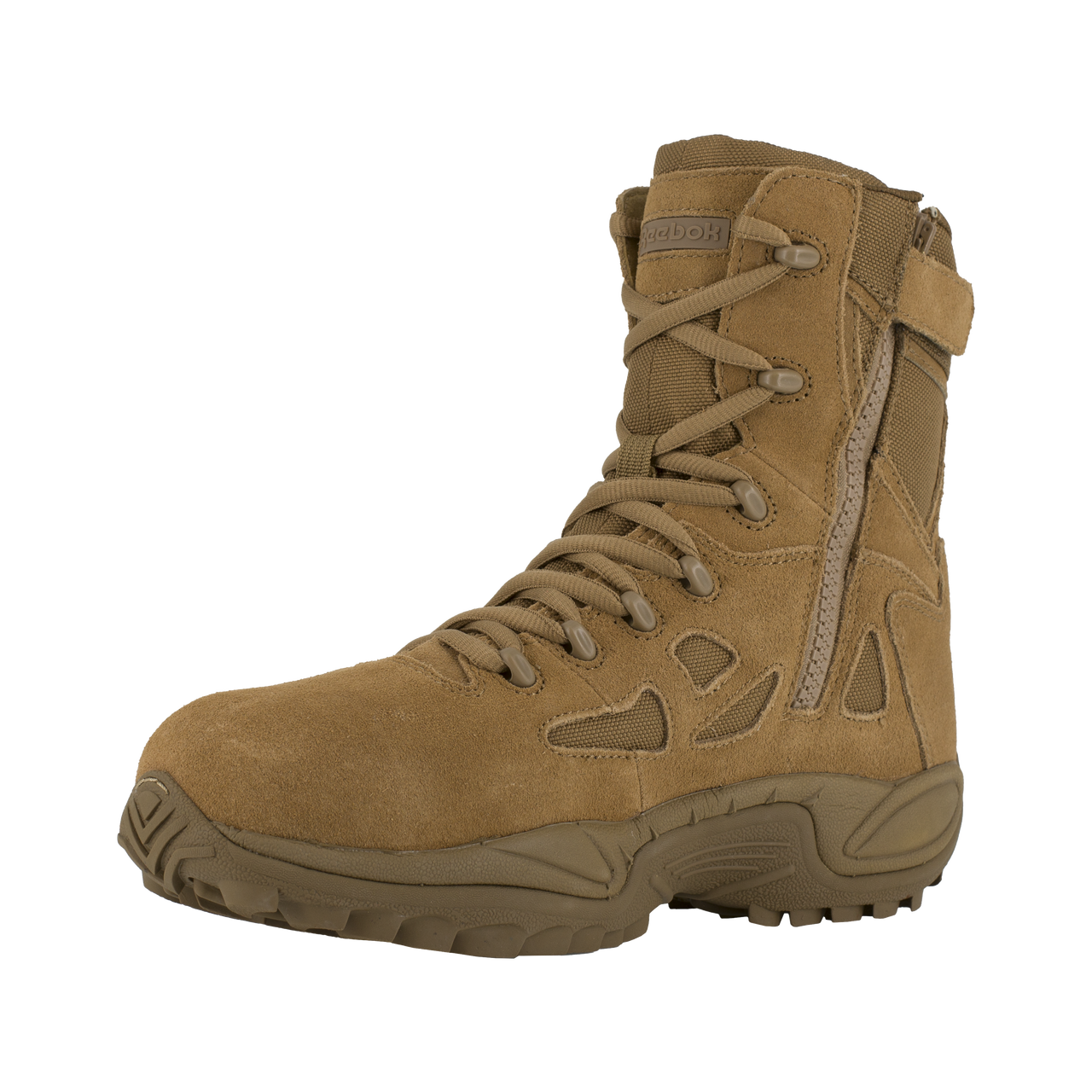 Reebok Tactical Men's 8 Inch Rapid Response RB Composite Toe Side Zip Boots Coyote Brown RB8850 Tactical Distributors Ltd New Zealand