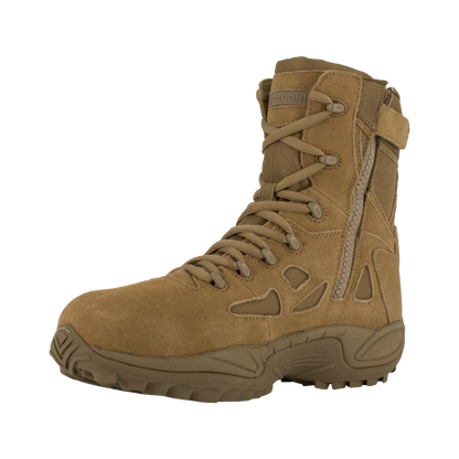 Reebok Tactical Men's 8 Inch Rapid Response RB Composite Toe Side Zip Boots Coyote Brown RB8850 Tactical Distributors Ltd New Zealand