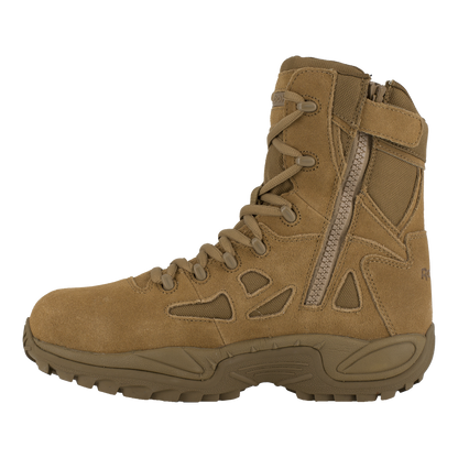 Reebok Tactical Men's 8 Inch Rapid Response RB Composite Toe Side Zip Boots Coyote Brown RB8850 Tactical Distributors Ltd New Zealand