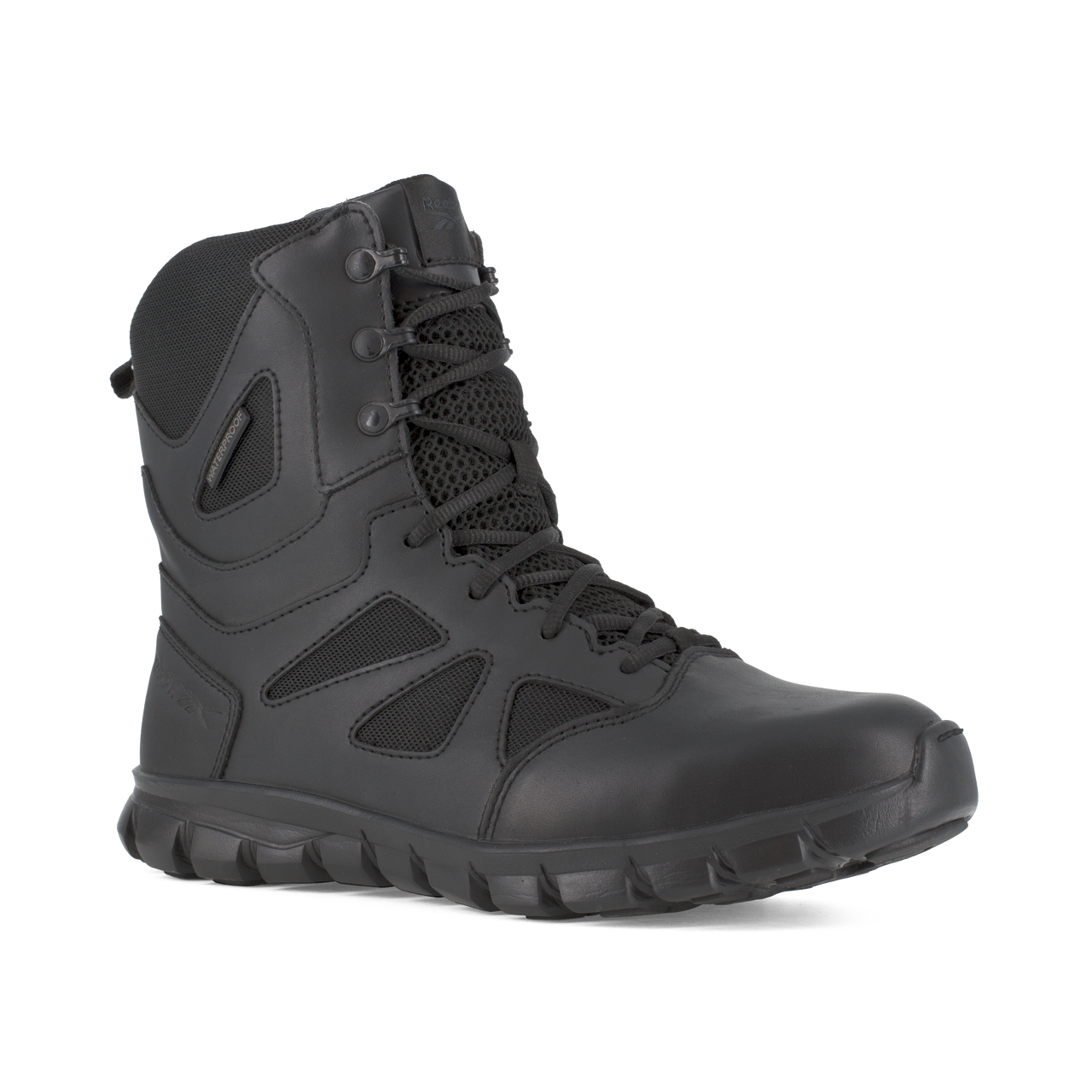 Reebok Tactical Men's 8 Inch Sublite Cushion Tactical Boots SideZip Waterproof Black RB8806 Tactical Distributors Ltd New Zealand