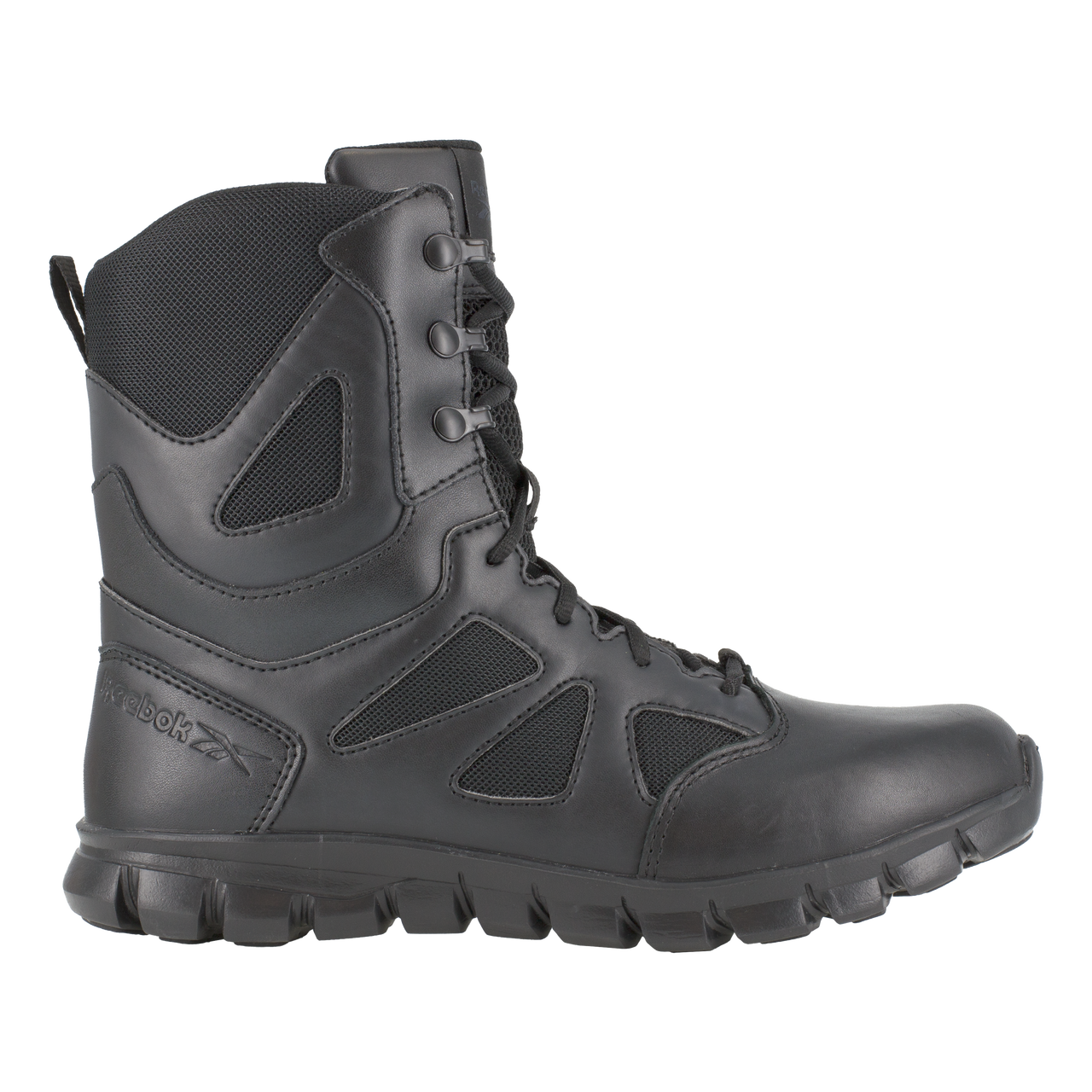 Reebok Tactical Men's 8 Inch Sublite Cushion Tactical Boots with Side Zipper Black RB8805 Tactical Distributors Ltd New Zealand