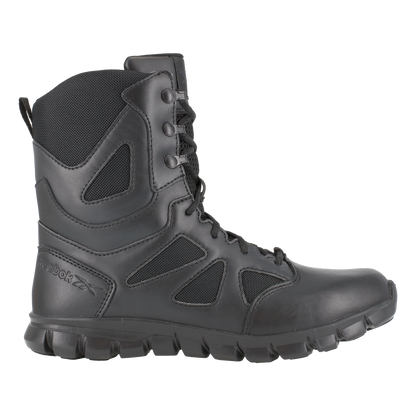 Reebok Tactical Men's 8 Inch Sublite Cushion Tactical Boots with Side Zipper Black RB8805 Tactical Distributors Ltd New Zealand