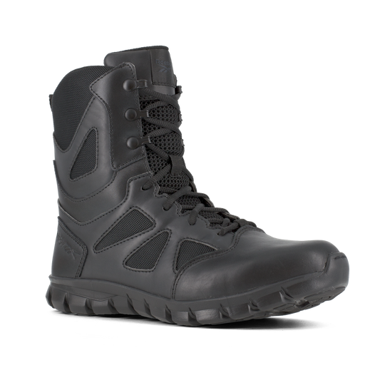 Reebok Tactical Men's 8 Inch Sublite Cushion Tactical Boots with Side Zipper Black RB8805 Tactical Distributors Ltd New Zealand
