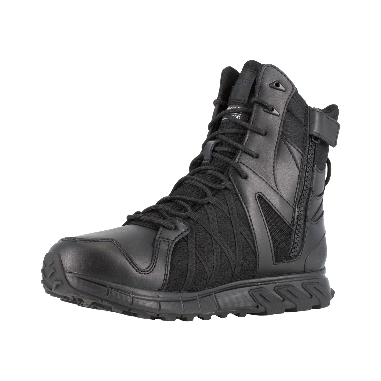 Reebok Tactical Men's 8 Inch Trailgrip Tactical Side Zip Waterproof Boots Black RB3455 11.5 US Tactical Distributors Ltd New Zealand