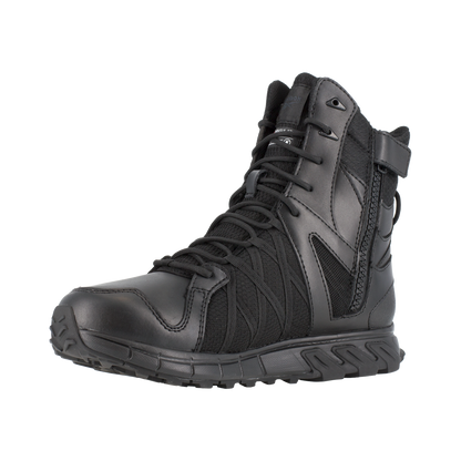 Reebok Tactical Men's 8 Inch Trailgrip Tactical Side Zip Waterproof Boots Black RB3455 11.5 US Tactical Distributors Ltd New Zealand