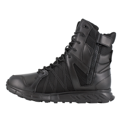 Reebok Tactical Men's 8 Inch Trailgrip Tactical Side Zip Waterproof Boots Black RB3455 11.5 US Tactical Distributors Ltd New Zealand