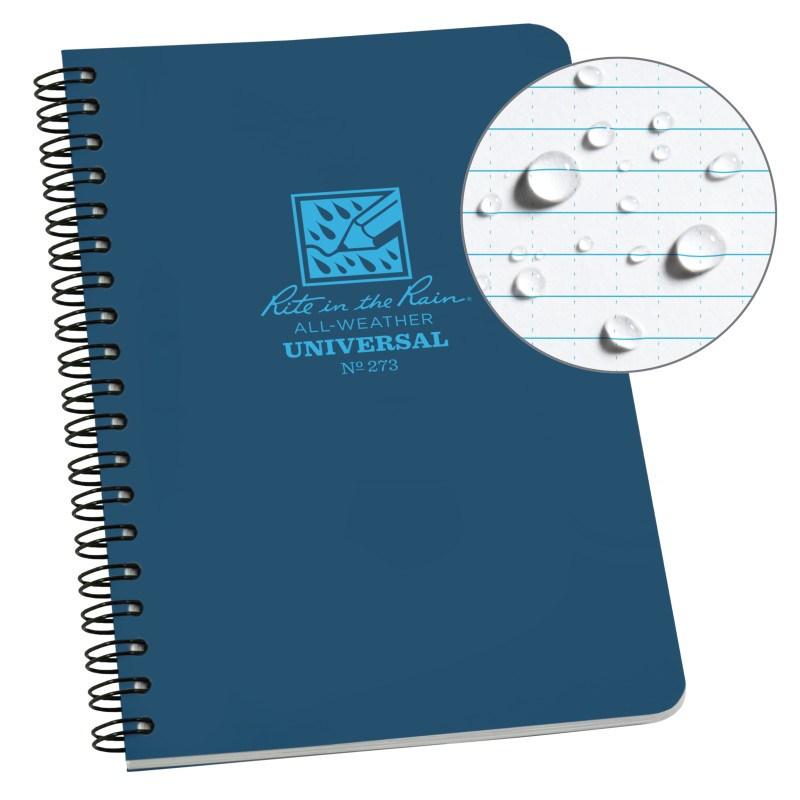 Universal Blue Rite in the Rain No273 Side Spiral Notebook Universal Blue – Tactical ...