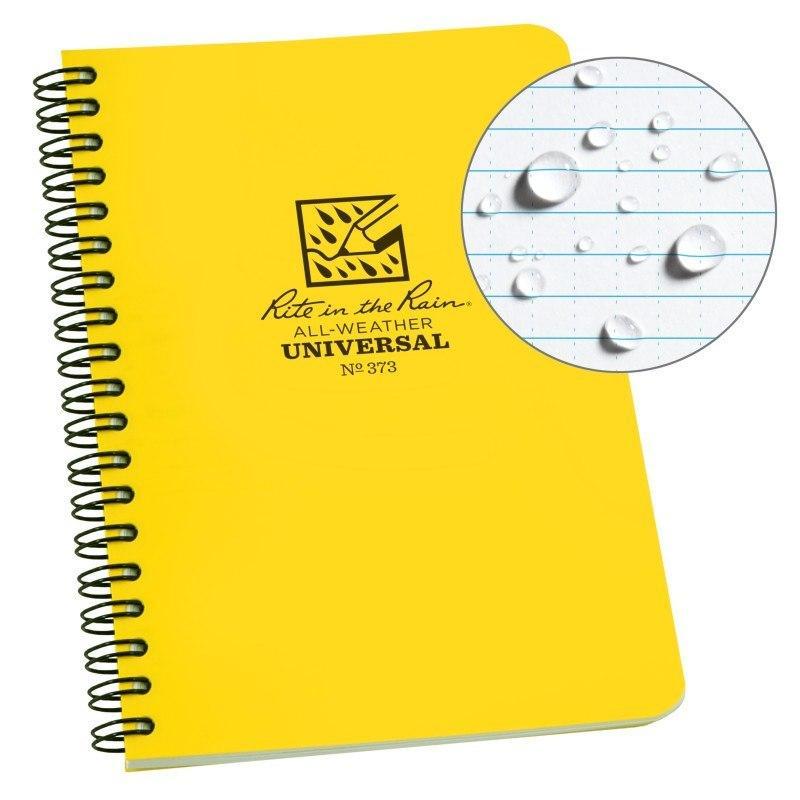 Rite in the Rain No373 Side Spiral Notebook Universal Yellow Tactical Distributors Ltd New Zealand