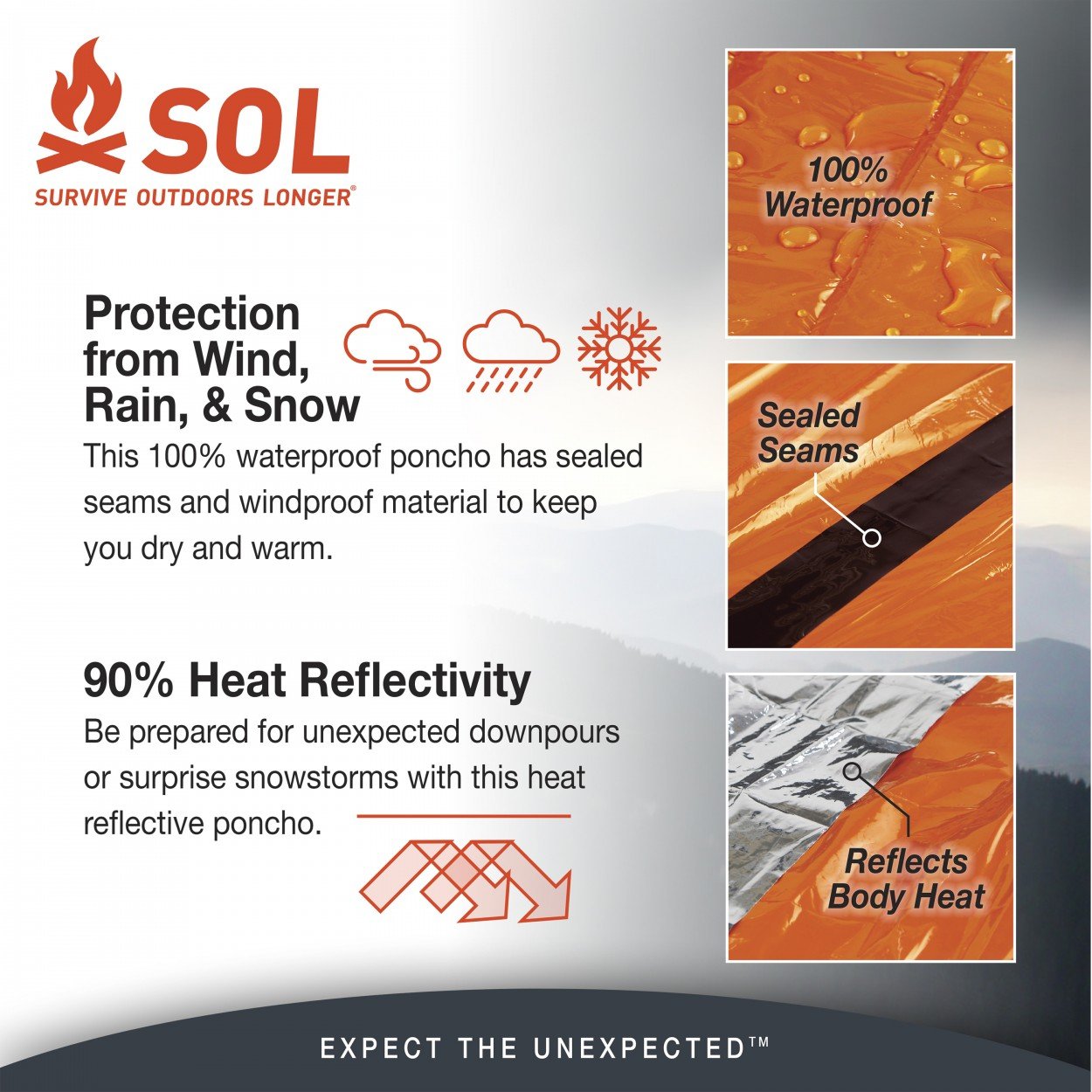 SOL Heat Reflective Poncho Tactical Distributors Ltd New Zealand