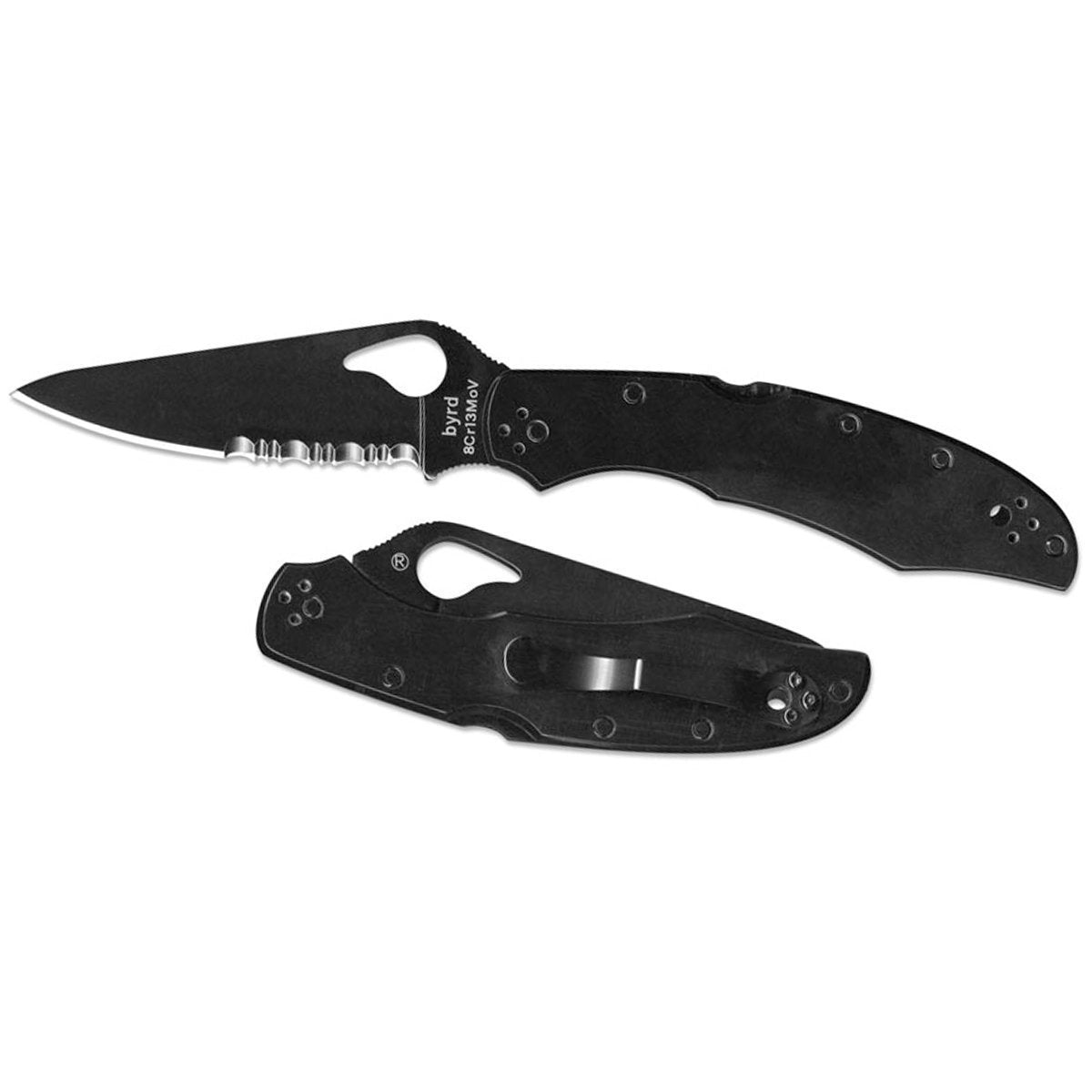 Spyderco Cara Cara2 Black Combo Black Blade Knife Tactical Distributors Ltd New Zealand