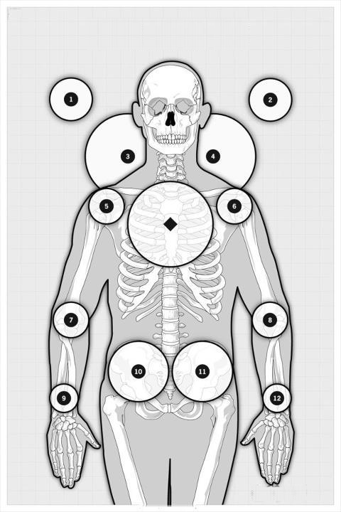 Tactical Targets TT01 Skeleto Zulu Qualification Double Sided Target Tactical Distributors Ltd New Zealand