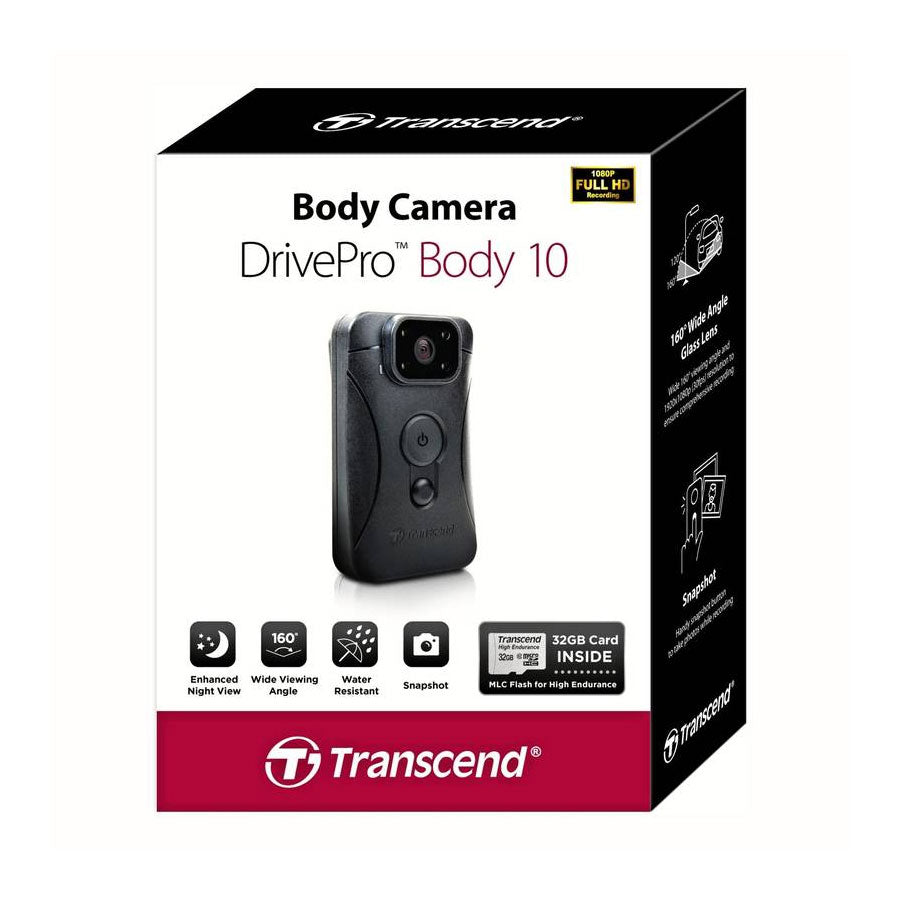 Transcend Body Camera DrivePro Body 10 Tactical Distributors Ltd New Zealand