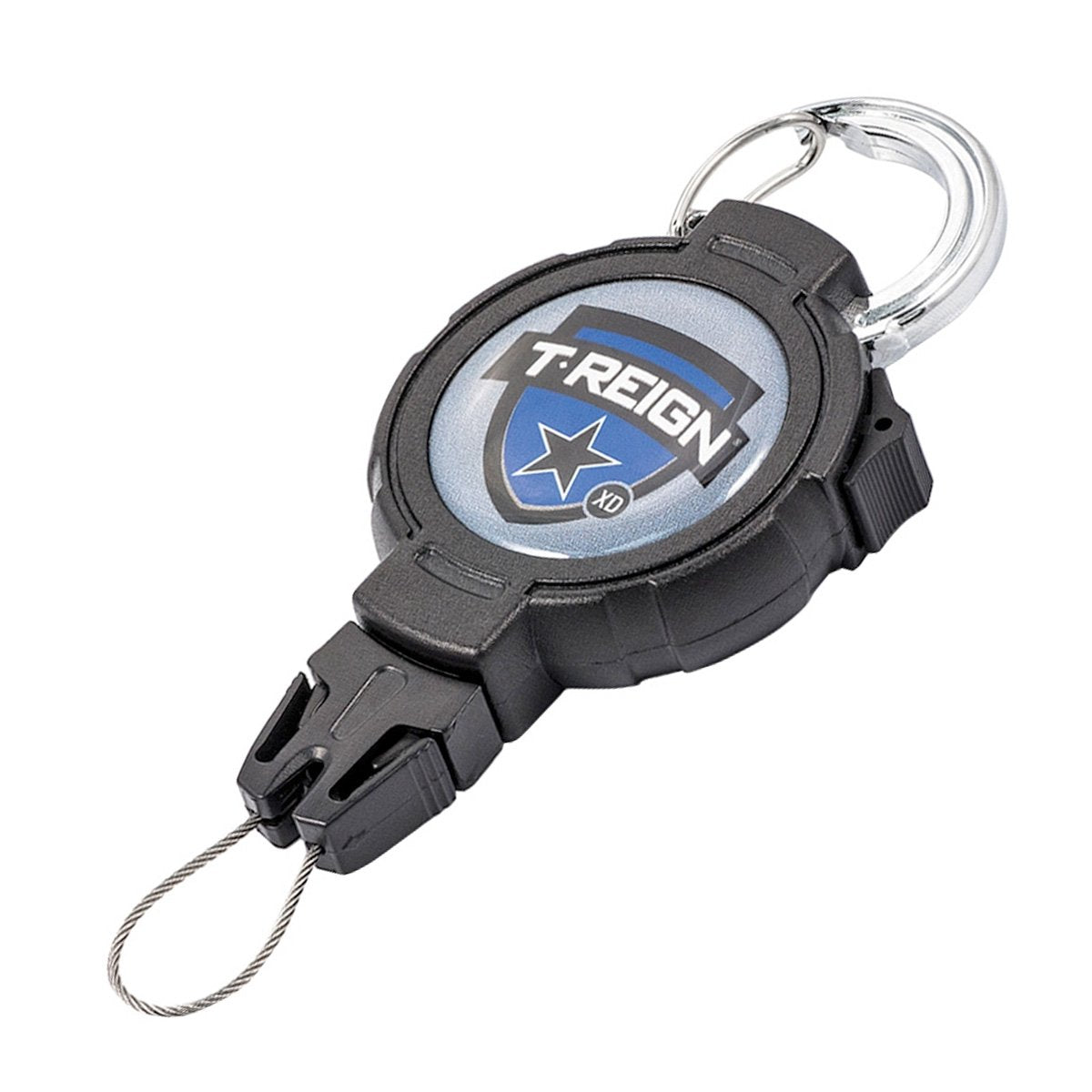 Treign Boomerang Tool Company Retractable Gear Tether Outdoor Series Kevlar Cord Carabiner with a Universal Easy to Change End Fitting Extra Duty Large Tactical Distributors Ltd New Zealand