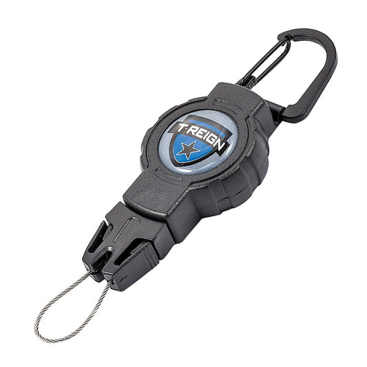 Treign Boomerang Tool Company Retractable Gear Tether Outdoor Series Kevlar Cord Carabiner with a Universal Easy to Change End Fitting Small Tactical Distributors Ltd New Zealand
