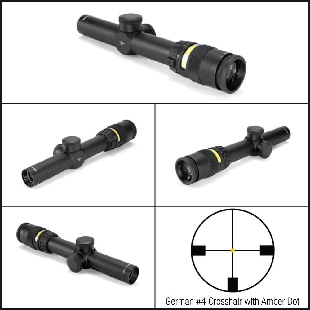 Trijicon AccuPoint 1-4x24 30mm Tube Riflescope German #4 Crosshair Amber Dot Tactical Distributors Ltd New Zealand
