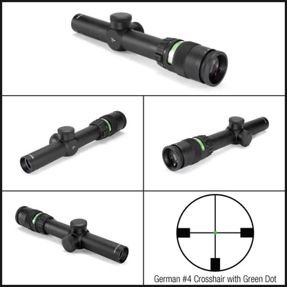 Trijicon AccuPoint 1-4x24 30mm Tube Riflescope German #4 Crosshair Green Dot Tactical Distributors Ltd New Zealand