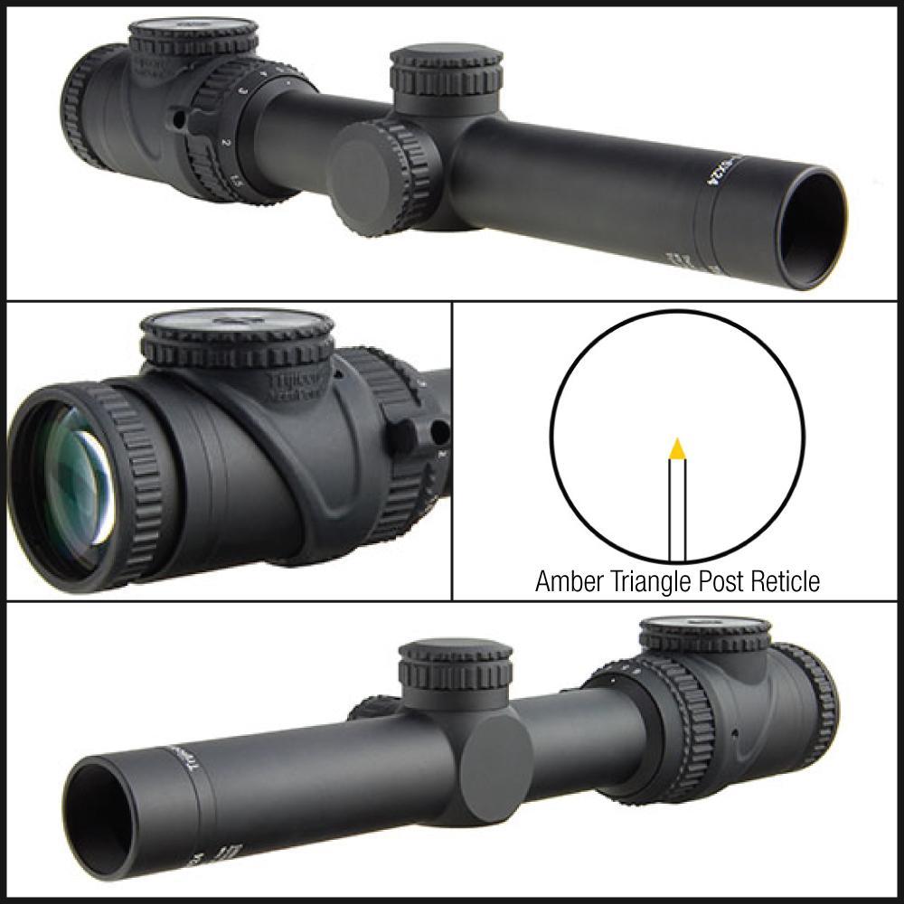Trijicon AccuPoint 1-6x24 30mm Tube Riflescope Triangle Post Reticle Amber Triangle Post Tactical Distributors Ltd New Zealand