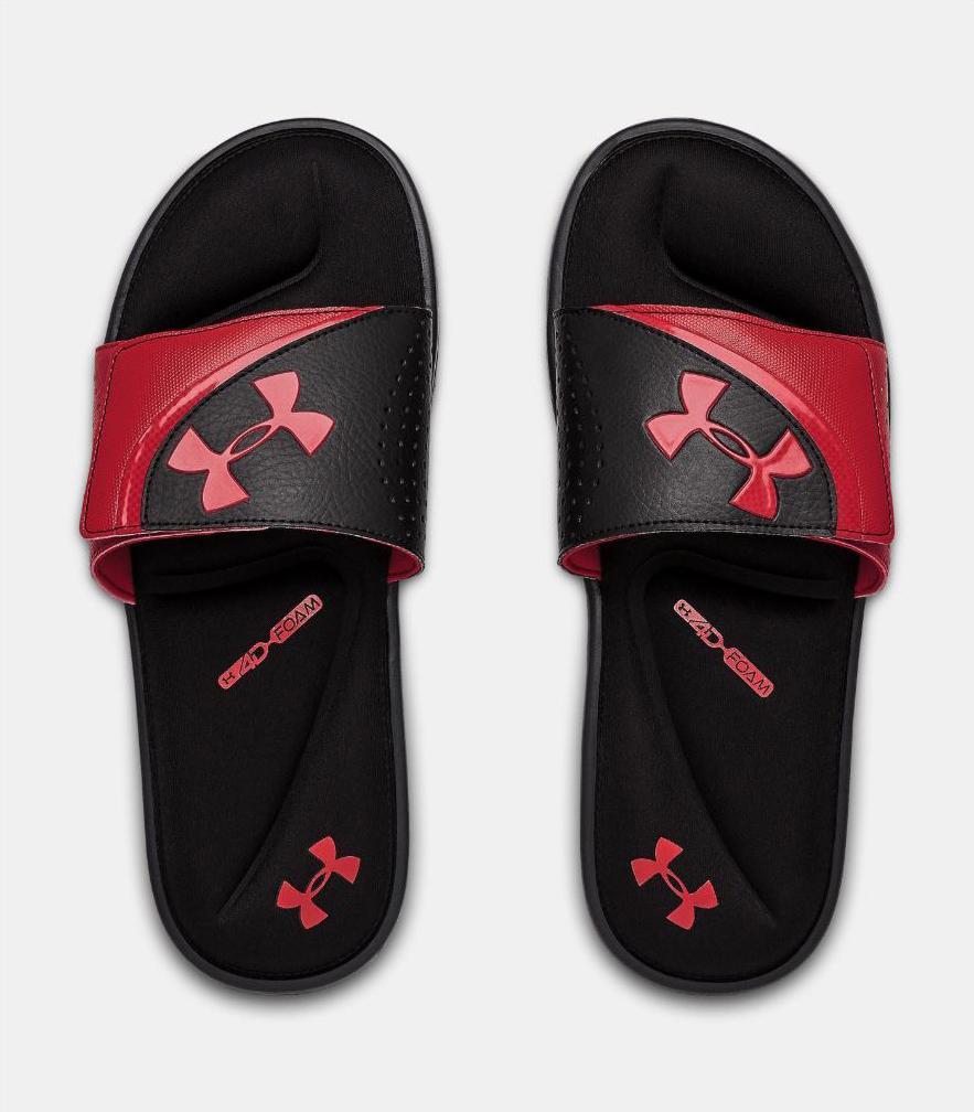Under Armour Mens Ignite VI Slides Black Red Tactical Distributors Ltd NZ