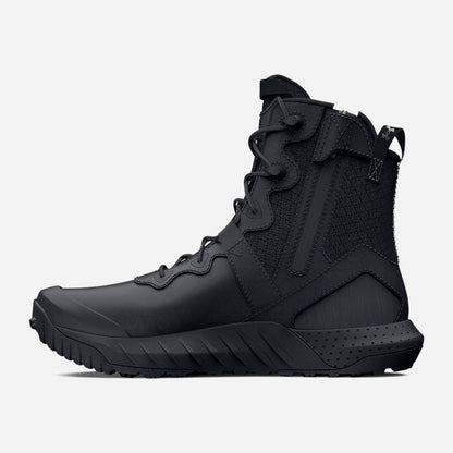 Under Armour Men's Micro G Valsetz Leather Waterproof Zip Tactical Boots Black Boots Under Armour Tactical Gear Supplier Tactical Distributors Australia