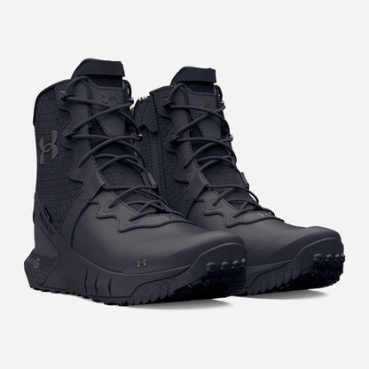 Under Armour Men's Micro G Valsetz Leather Waterproof Zip Tactical Boots Black Boots Under Armour Tactical Gear Supplier Tactical Distributors Australia