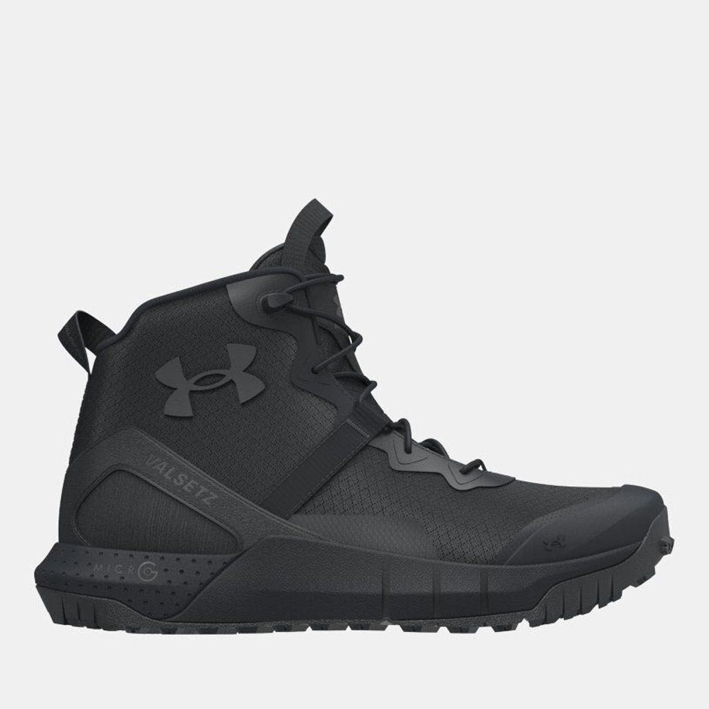 Under Armour Mens Micro G Valsetz Mid Tactical Boot Black Boots Under Armour 6.0 US Regular Tactical Gear Supplier Tactical Distributors Australia