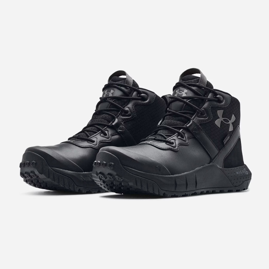 Under Armour Micro G Valsetz Mid Leather Waterproof Uniform Tactical Boots Boots Under Armour Tactical Gear Supplier Tactical Distributors Australia