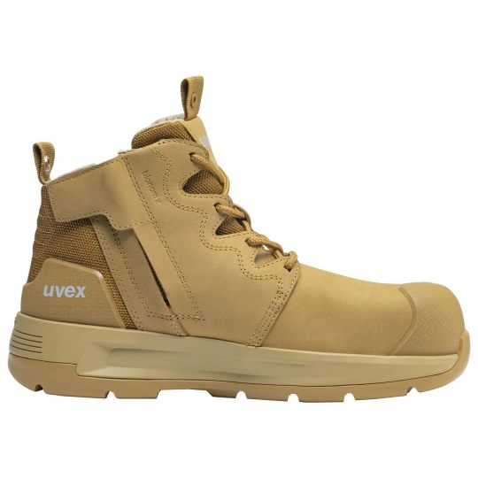 UVEX 2 X-Flow Side-Zip Work Boot Tan US 7 Tactical Distributors Ltd New Zealand