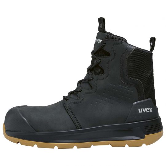 UVEX 3 X-Flow Side-Zip Work Boot Black/Tan Tactical Distributors Ltd New Zealand