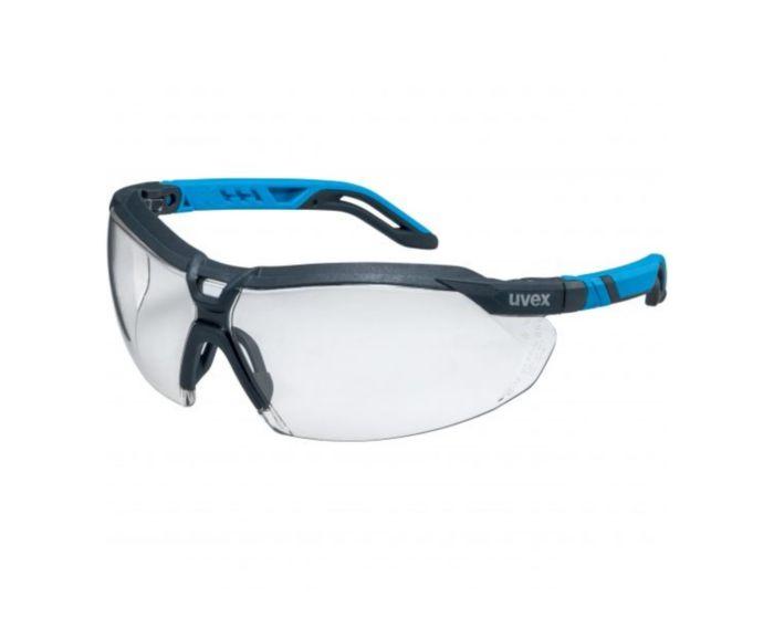 Uvex i-5 Safety Glasses Black and Blue Frame Clear HC-AF Lens Tactical Distributors Ltd New Zealand