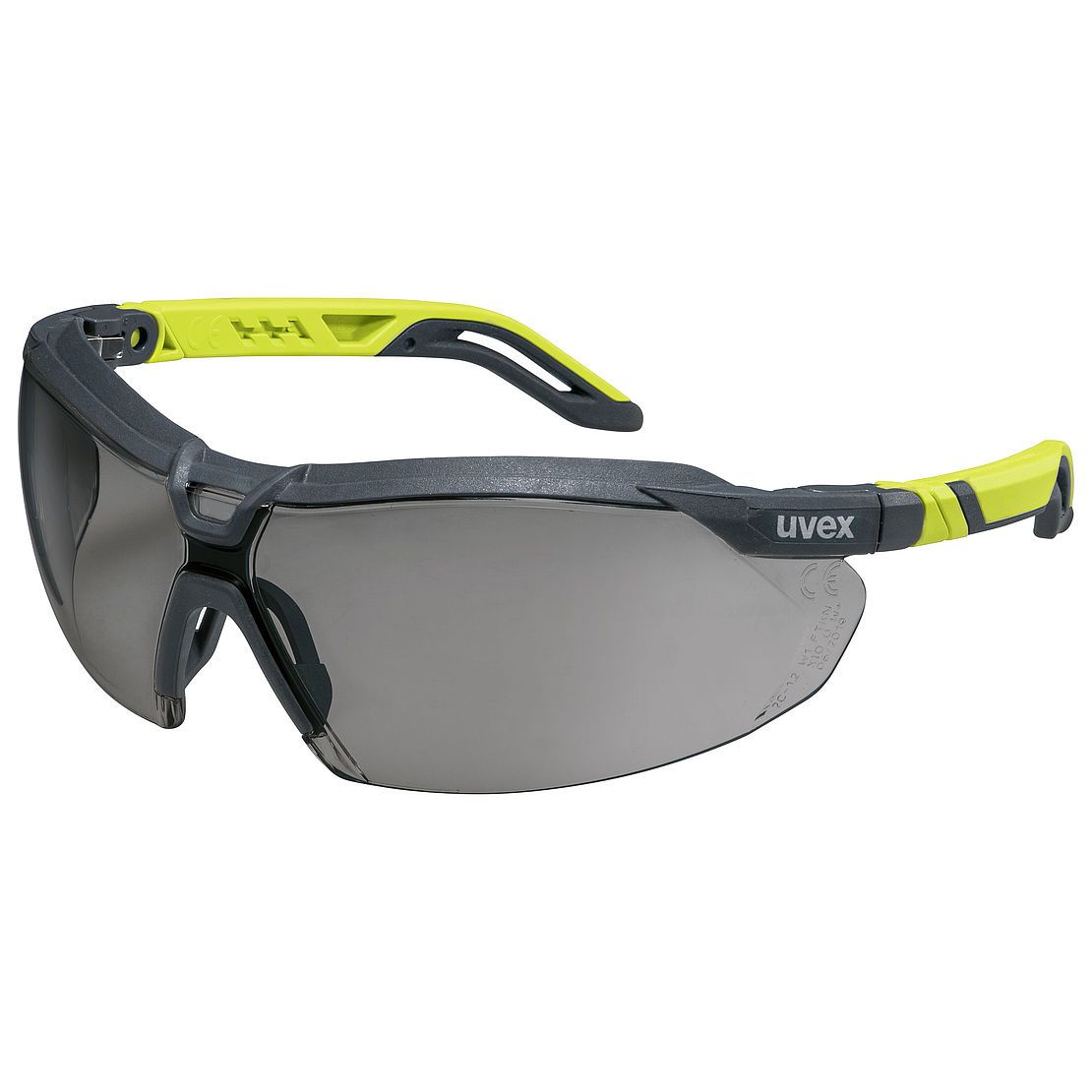 Uvex i-5 Safety Glasses Grey and Lime Frame Grey HC-AF Lens Tactical Distributors Ltd New Zealand