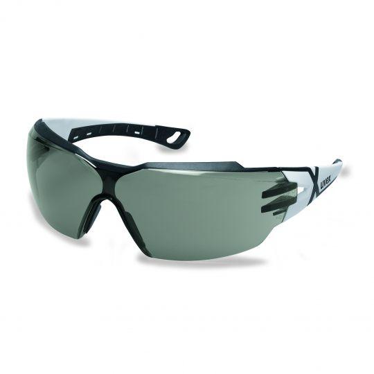 Uvex Pheos CX2 Protective Eyewear White/Black Frame Grey Lens Tactical Distributors Ltd New Zealand